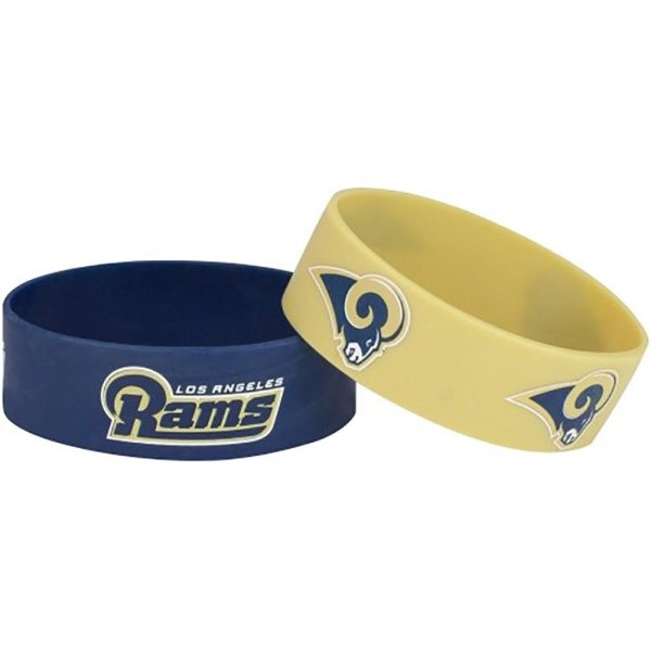 Los Angeles Rams Two Pack Wide Bracelets Online Hot Sale