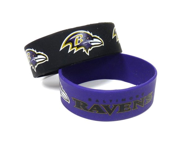 Baltimore Ravens Two Pack Wide Bracelets Online