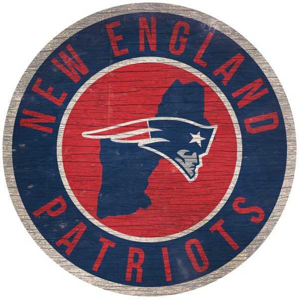 New England Patriots 12  Circle with State Sign Cheap - Image 2