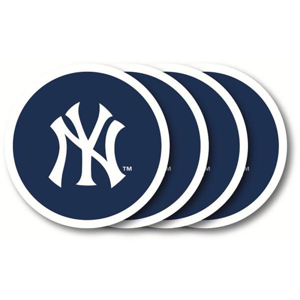 New York Yankees 4 Pack Vinyl Coasters Discount - Image 2