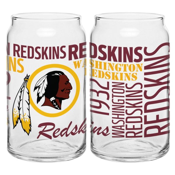 Washington Redskins 16oz. Spirit Glass Can Supply