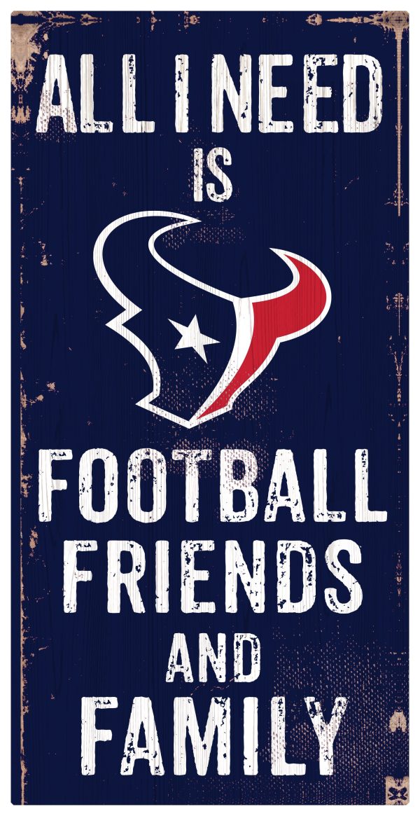 Houston Texans Football, Friends & Family Wooden Sign For Discount - Image 2