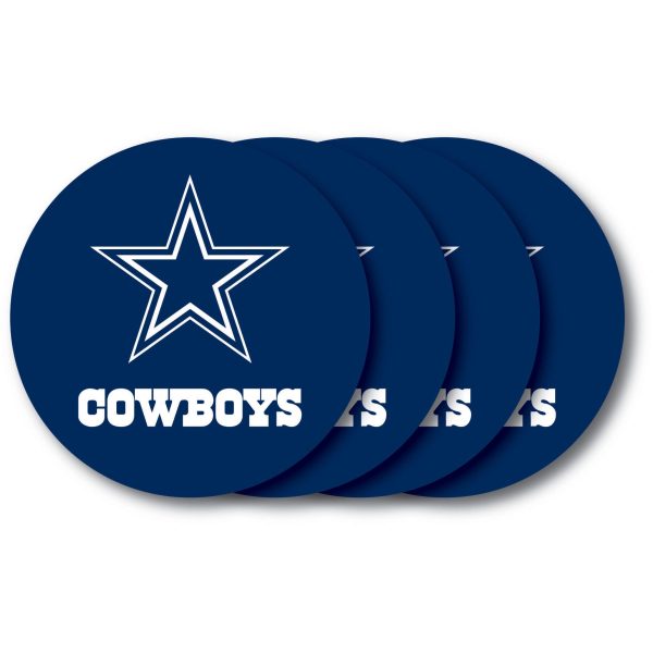 Dallas Cowboys 4 Pack Vinyl Coasters Sale