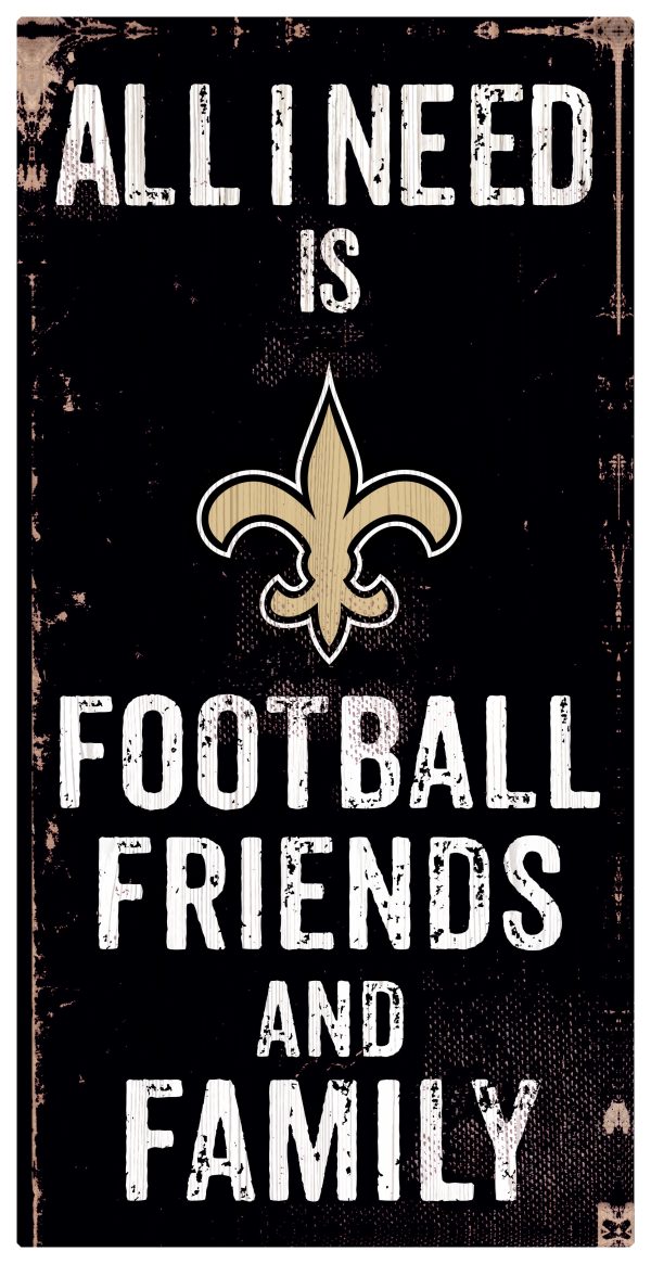 New Orleans Saints Football, Friends & Family Wooden Sign Supply - Image 2