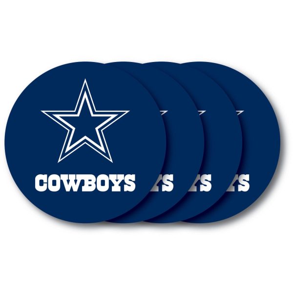 Dallas Cowboys 4 Pack Vinyl Coasters Sale - Image 2