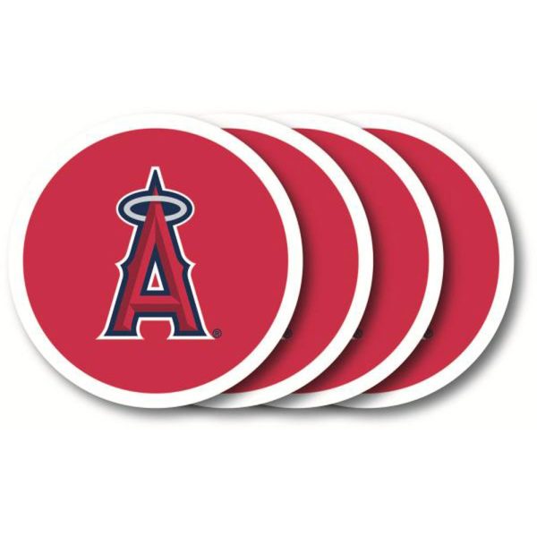 Los Angeles Angels 4 Pack Vinyl Coasters Discount - Image 2