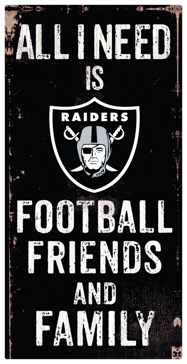 Las Vegas Raiders Football, Friends & Family Wooden Sign Online now - Image 2