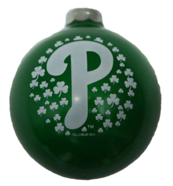 Philadelphia Phillies Glass Ornament (Shamrock) Online