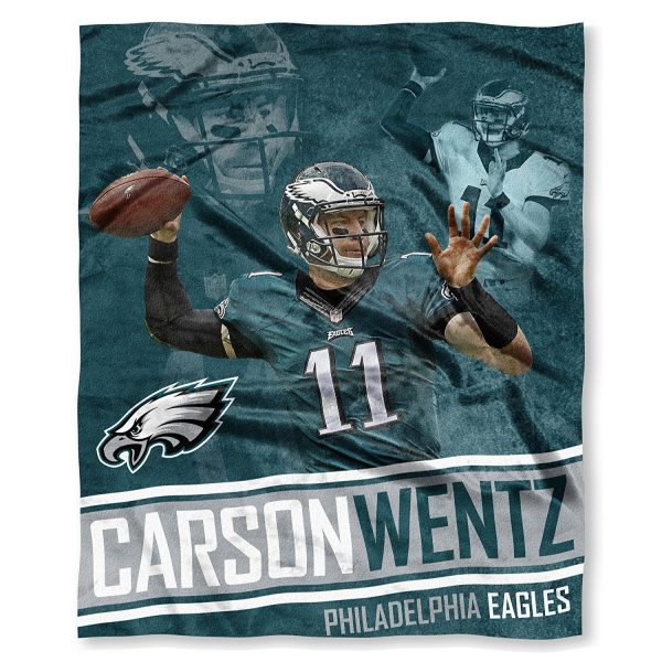 Philadelphia Eagles Carson Wentz Silk Touch Player Throw Cheap