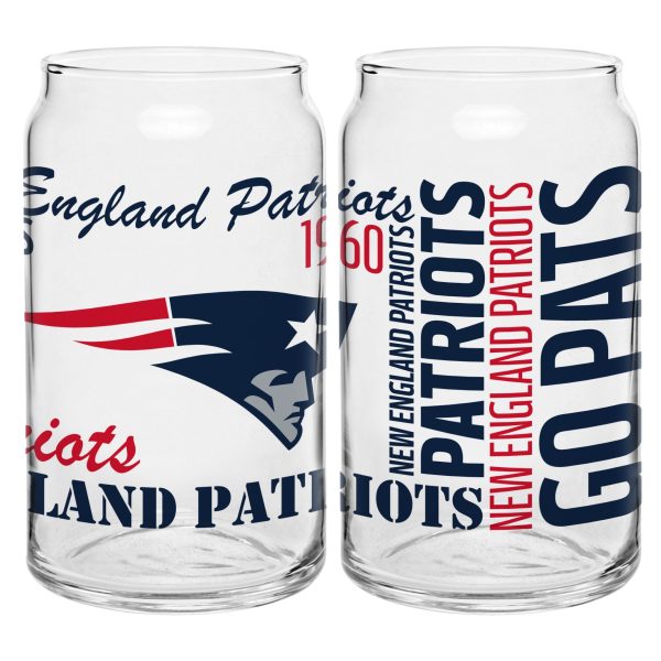 New England Patriots 16oz. Spirit Glass Can on Sale - Image 2