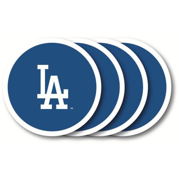 Los Angeles Dodgers 4 Pack Vinyl Coasters For Cheap - Image 2