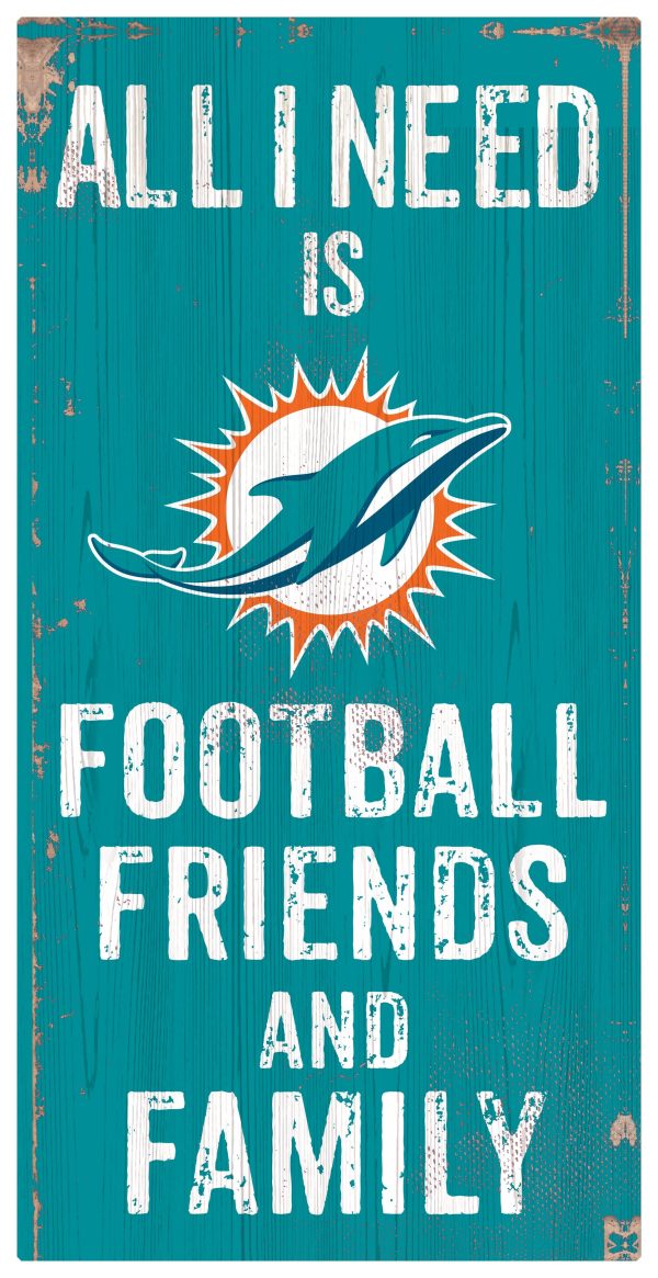 Miami Dolphins Football, Friends & Family Wooden Sign Sale - Image 2