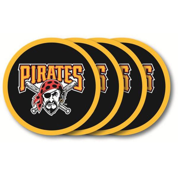 Pittsburgh Pirates 4 Pack Vinyl Coasters Hot on Sale