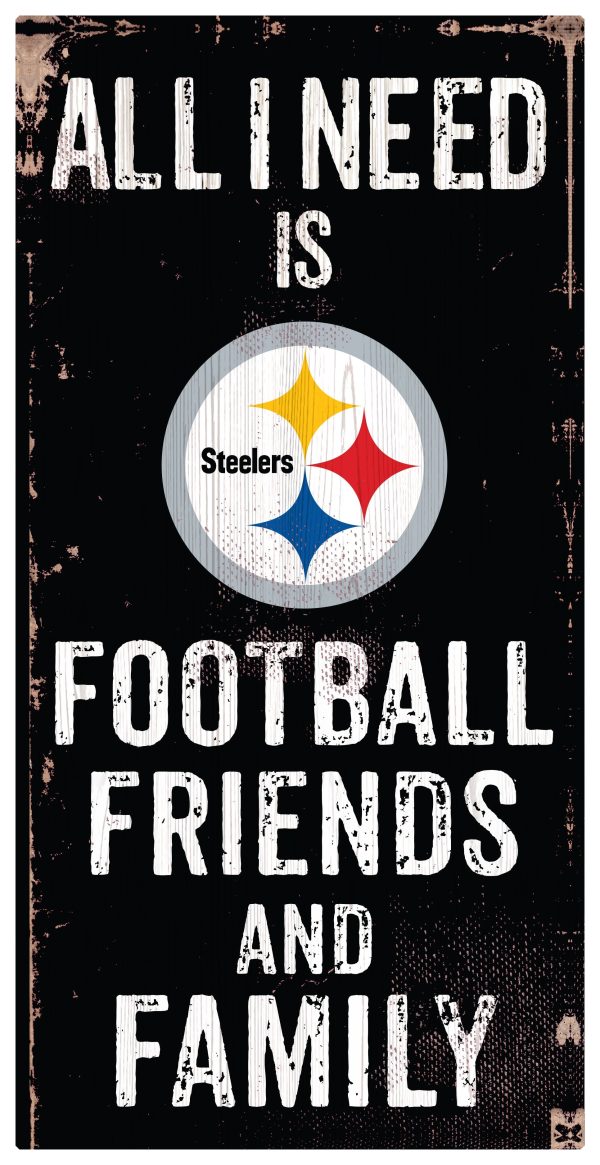 Pittsburgh Steelers Football, Friends & Family Wooden Sign Fashion - Image 2