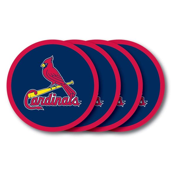 St. Louis Cardinals 4 Pack Vinyl Coasters Discount - Image 2