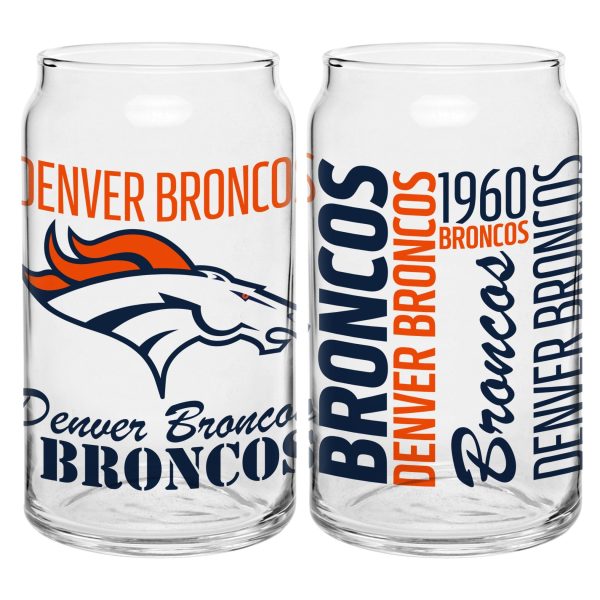Denver Broncos 16oz. Spirit Glass Can Fashion - Image 2