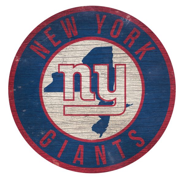 New York Giants 12  Circle with State Sign Supply
