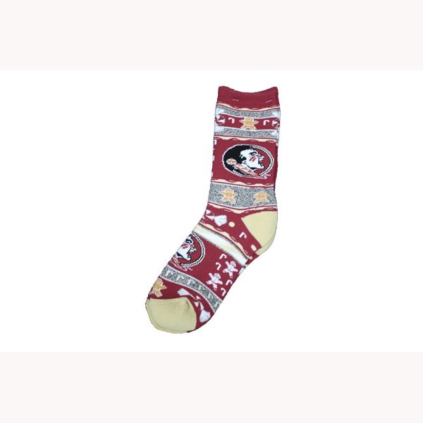 Florida State Seminoles Ugly Xmas Socks For Discount - Image 4
