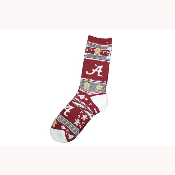 Alabama Crimson Tide Ugly Xmas Socks Online - Image 4