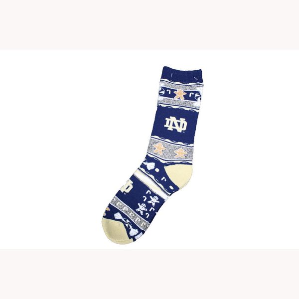 Notre Dame Fighting Irish Ugly Xmas Socks on Sale - Image 4