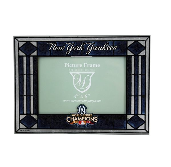 New York Yankees World Series Champions  09 Art Glass Frame (Horizontal) Online Hot Sale