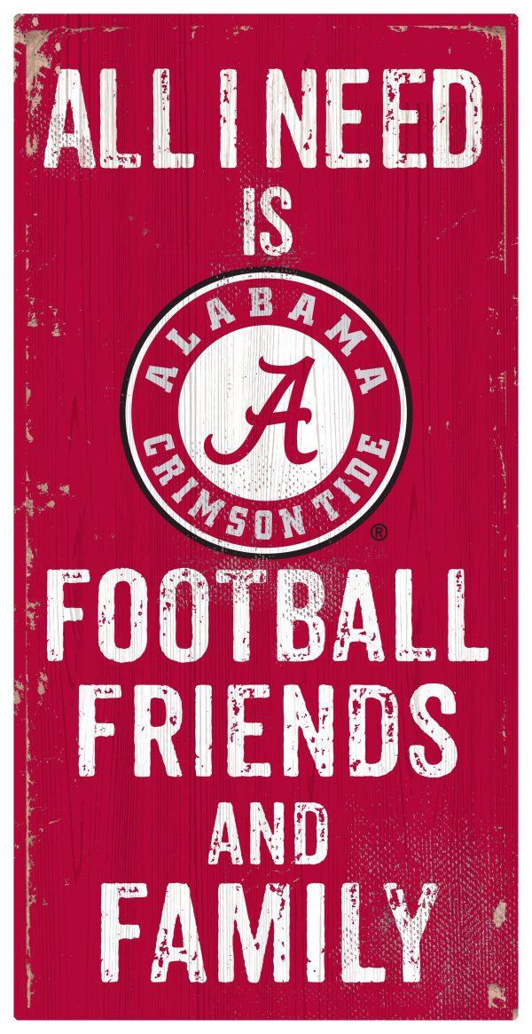 Alabama Crimson Tide Football, Friends & Family Wooden Sign Online Hot Sale - Image 2