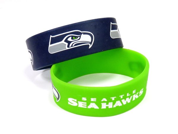 Seattle Seahawks Two Pack Wide Bracelets Online