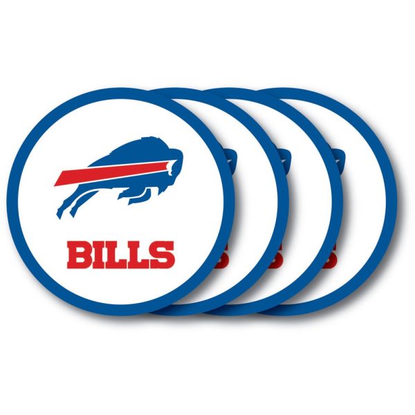 Buffalo Bills 4 Pack Vinyl Coasters Online Hot Sale