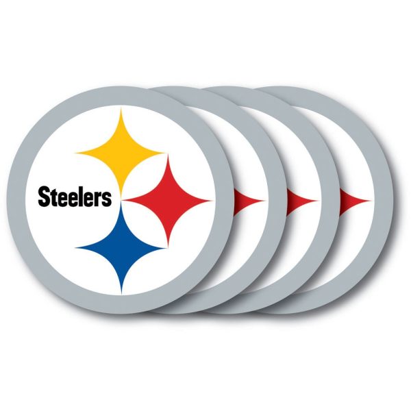 Pittsburgh Steelers 4 Pack Vinyl Coasters Cheap