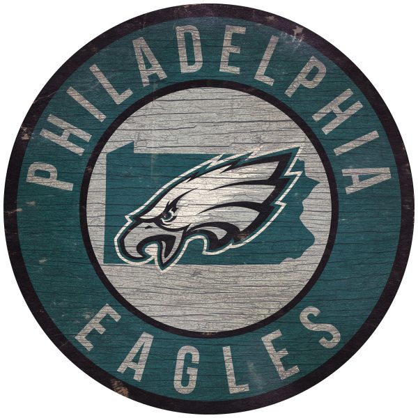 Philadelphia Eagles 12  Circle with State Sign Online Hot Sale - Image 2