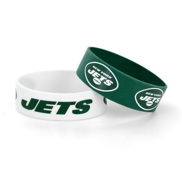 New York Jets Two Pack Wide Bracelets Fashion - Image 2