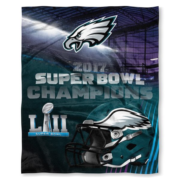 Philadelphia Eagles Super Bowl LII Champions 50  x 60  HD Silk Touch Throw For Sale