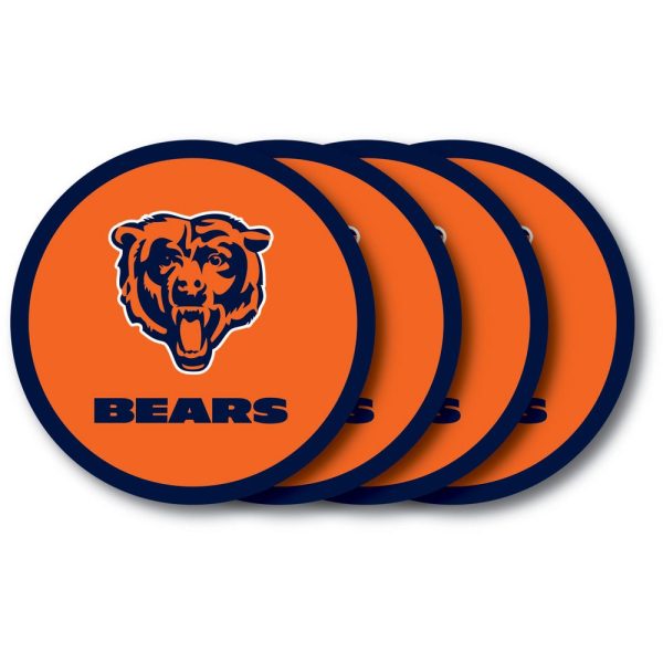 Chicago Bears 4 Pack Vinyl Coasters Online Sale