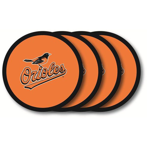Baltimore Orioles 4 Pack Vinyl Coasters Online now - Image 2