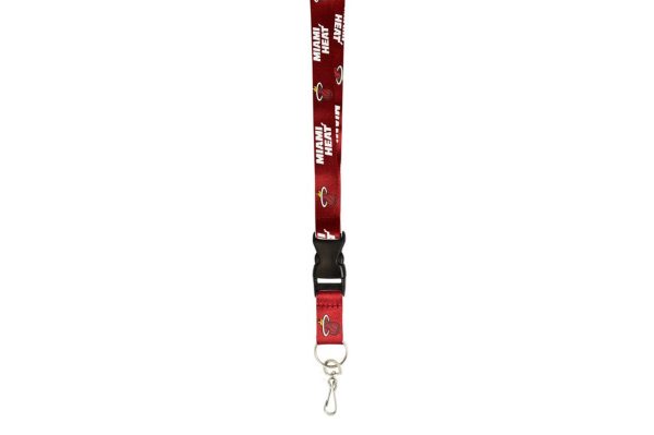Miami Heat Two Tone Lanyard with Detachable Key Ring Discount