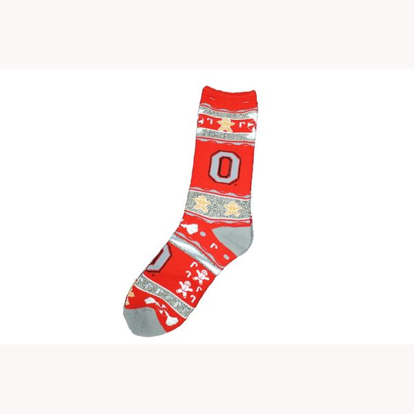 Ohio State Buckeyes Ugly Xmas Socks Fashion - Image 4