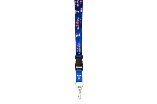 Texas Rangers Two Tone Lanyard with Detachable Key Ring on Sale - Image 2