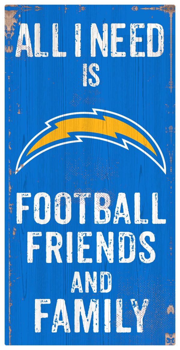 Los Angeles Chargers Football, Friends & Family Wooden Sign Fashion - Image 2