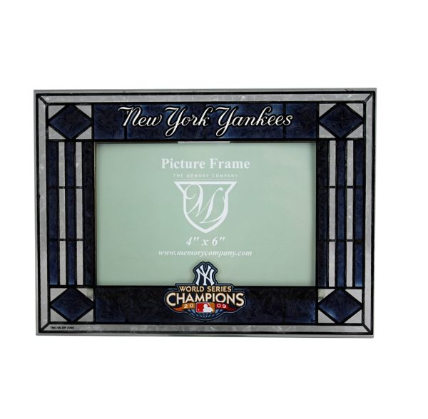 New York Yankees World Series Champions  09 Art Glass Frame (Horizontal) Online Hot Sale - Image 2
