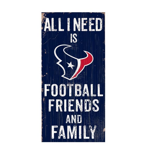 Houston Texans Football, Friends & Family Wooden Sign For Discount