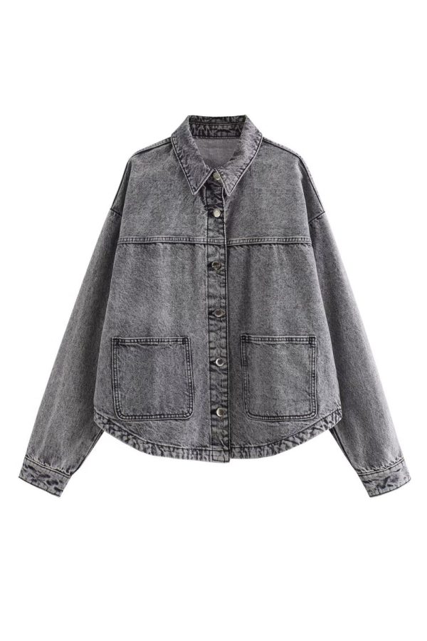 Claire  Minimalist Denim Jacket Online now - Image 4