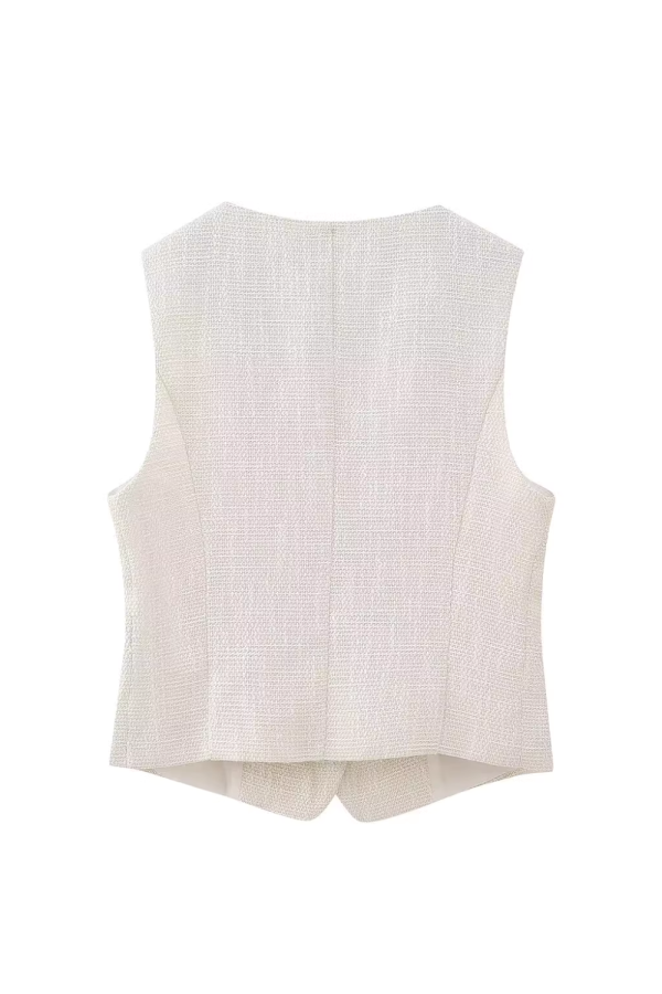 Kelly  Square Neck Tweed Vest For Sale - Image 2