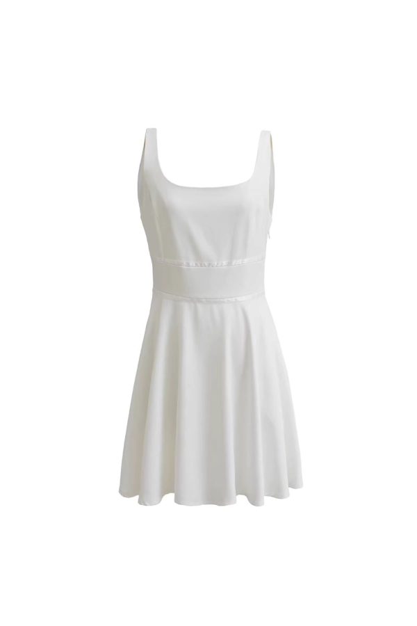 Maya  Square Neck A-Line Dress（2 color） on Sale - Image 4