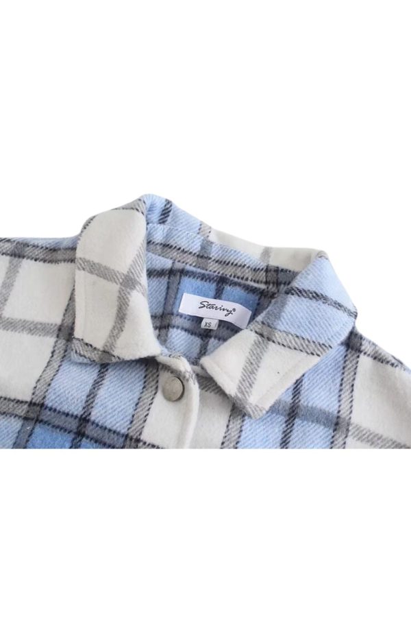 Caitlin  Casual Plaid Top Cheap - Image 5
