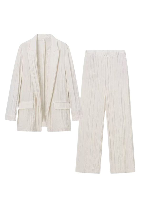 Isabel  Open-Front Pleated Lapel Suit  & Bottom (Sold Separately) For Cheap