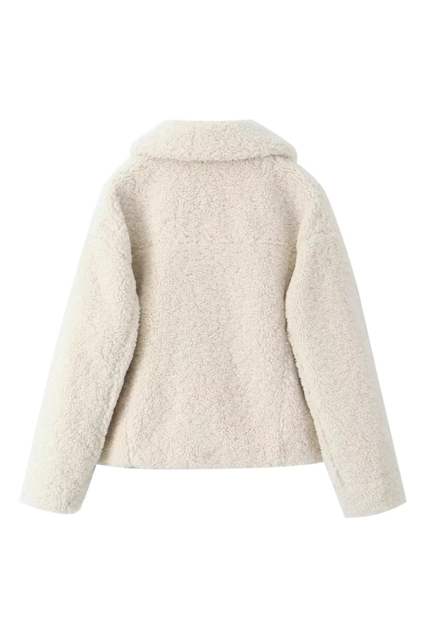 Jamila  Button-Up Fleece Collared Jacket Online Sale - Image 2