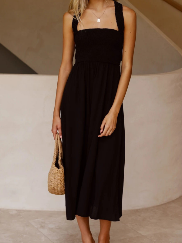Cassidy  Cotton Linen Sleeveless Back Tied Maxi  Dress Online Hot Sale - Image 4