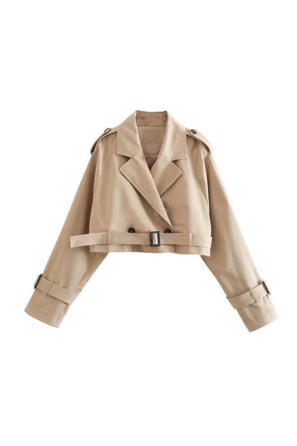Hannah  Casual Belted Long Sleeve Trench Coat (4 Color) on Sale