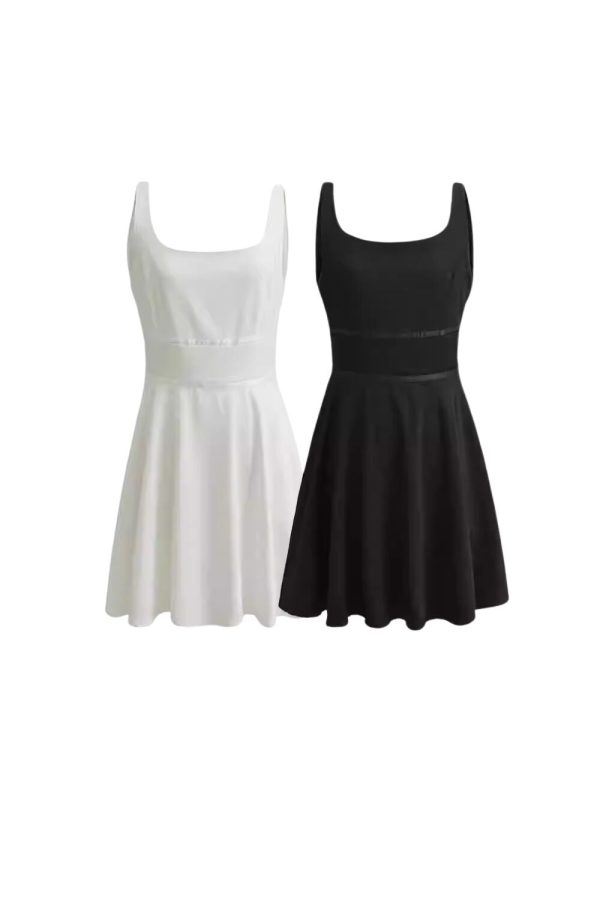 Maya  Square Neck A-Line Dress（2 color） on Sale