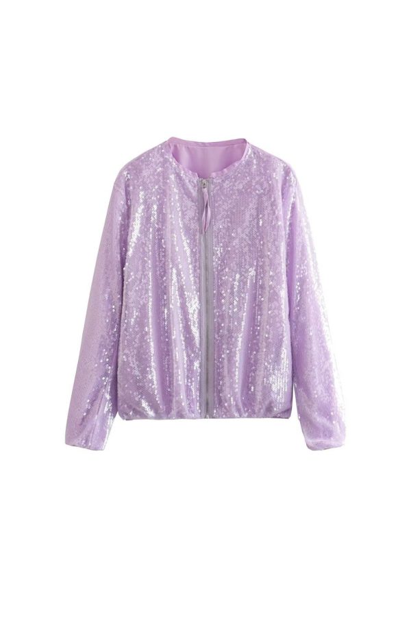 Serenity  Sequin-Embellished Bomber Jacket Discount - Image 4